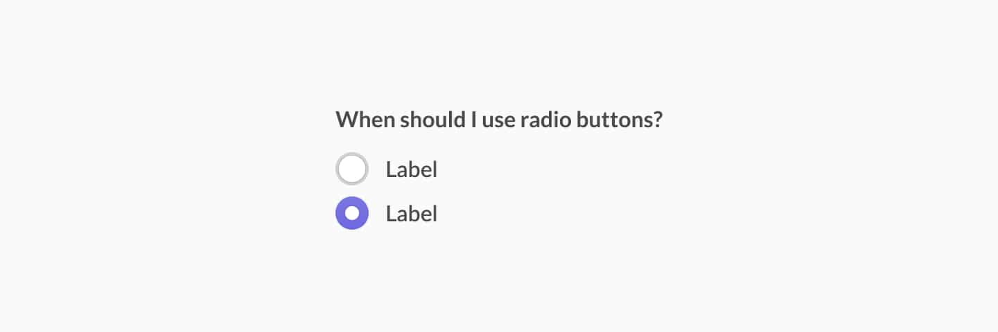 When to use radio buttons in UX