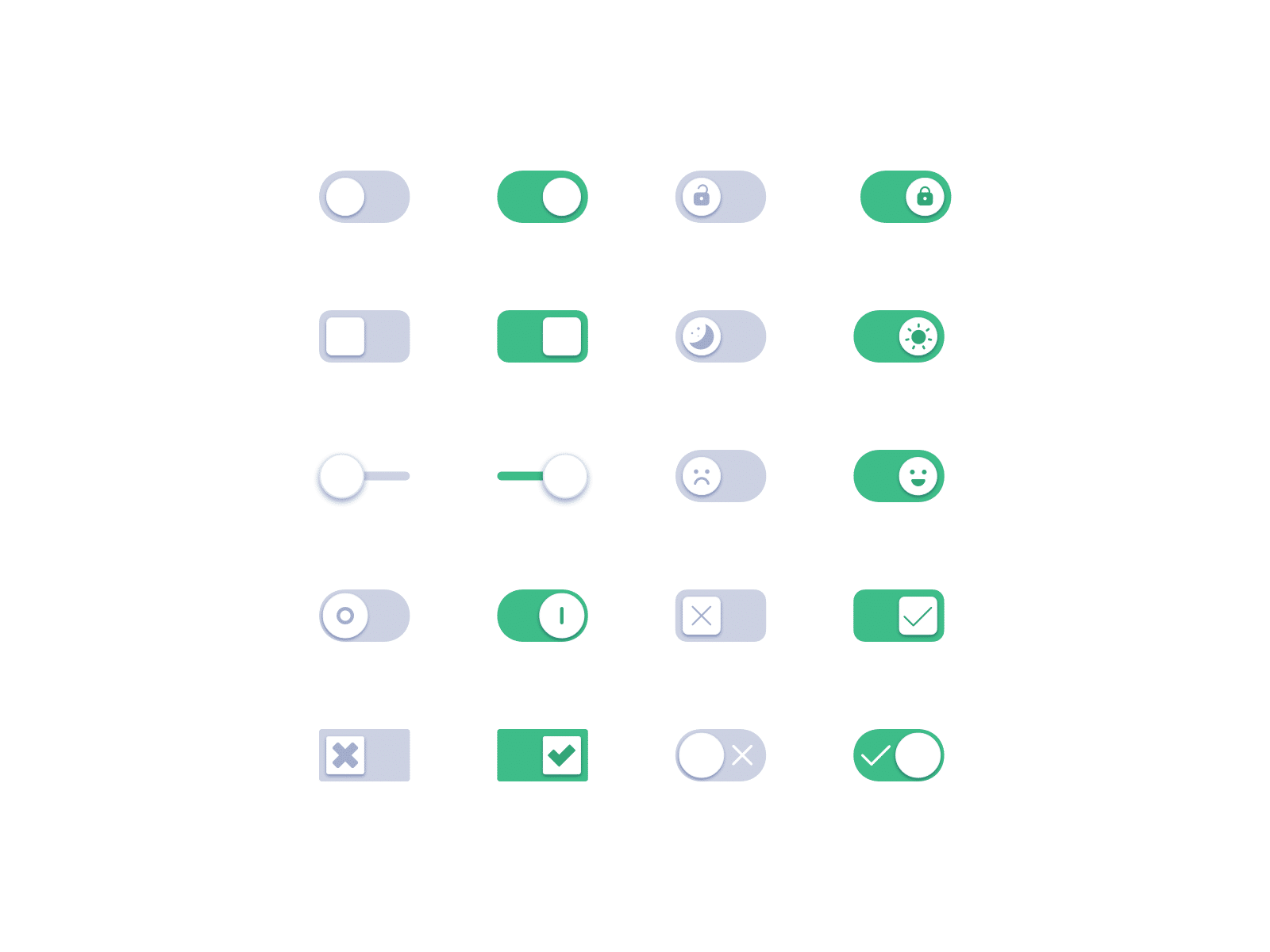 Examples of Toggle Switch UI Designs Found on Dribbble