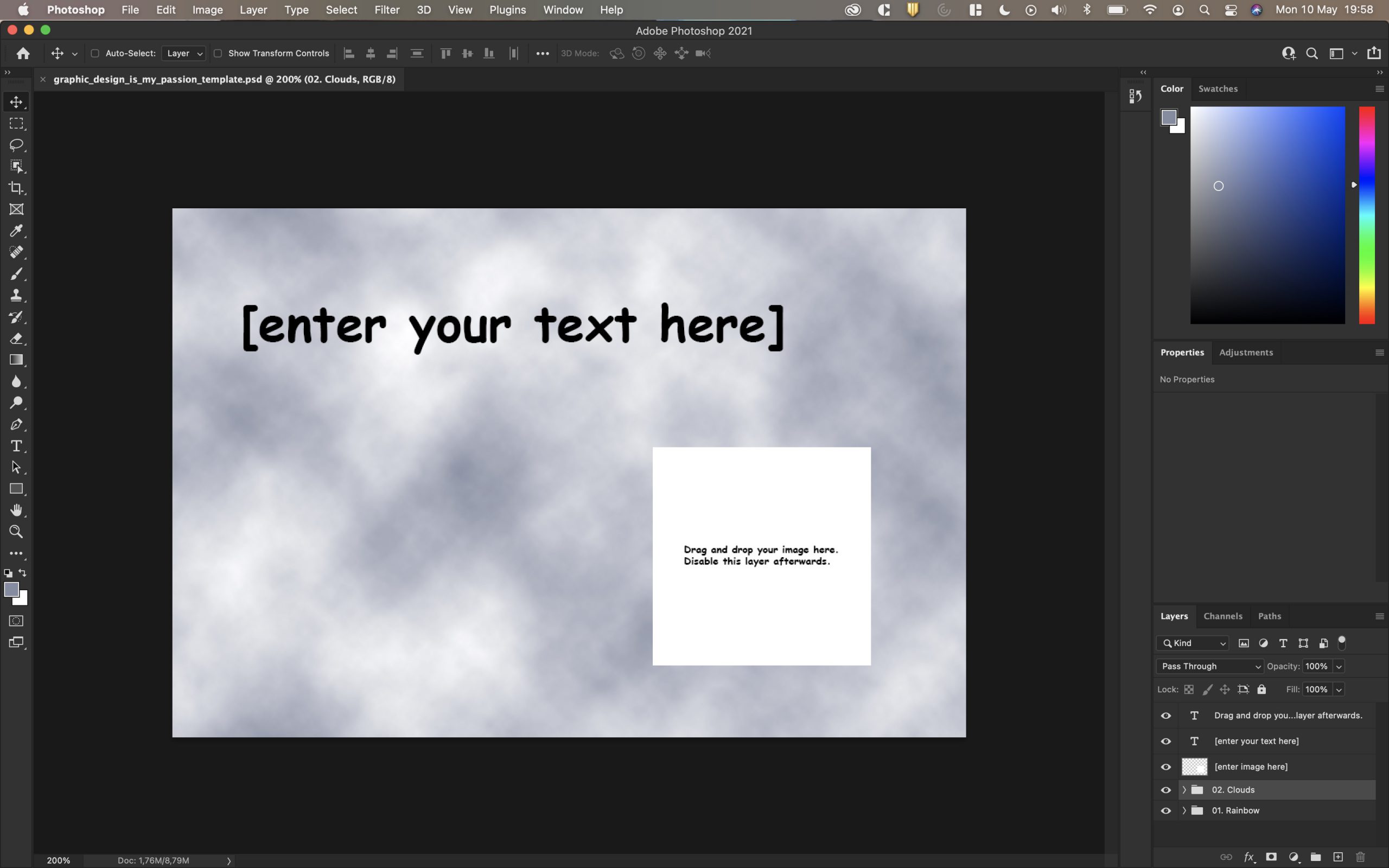 Graphic Design is my Passion Template Header