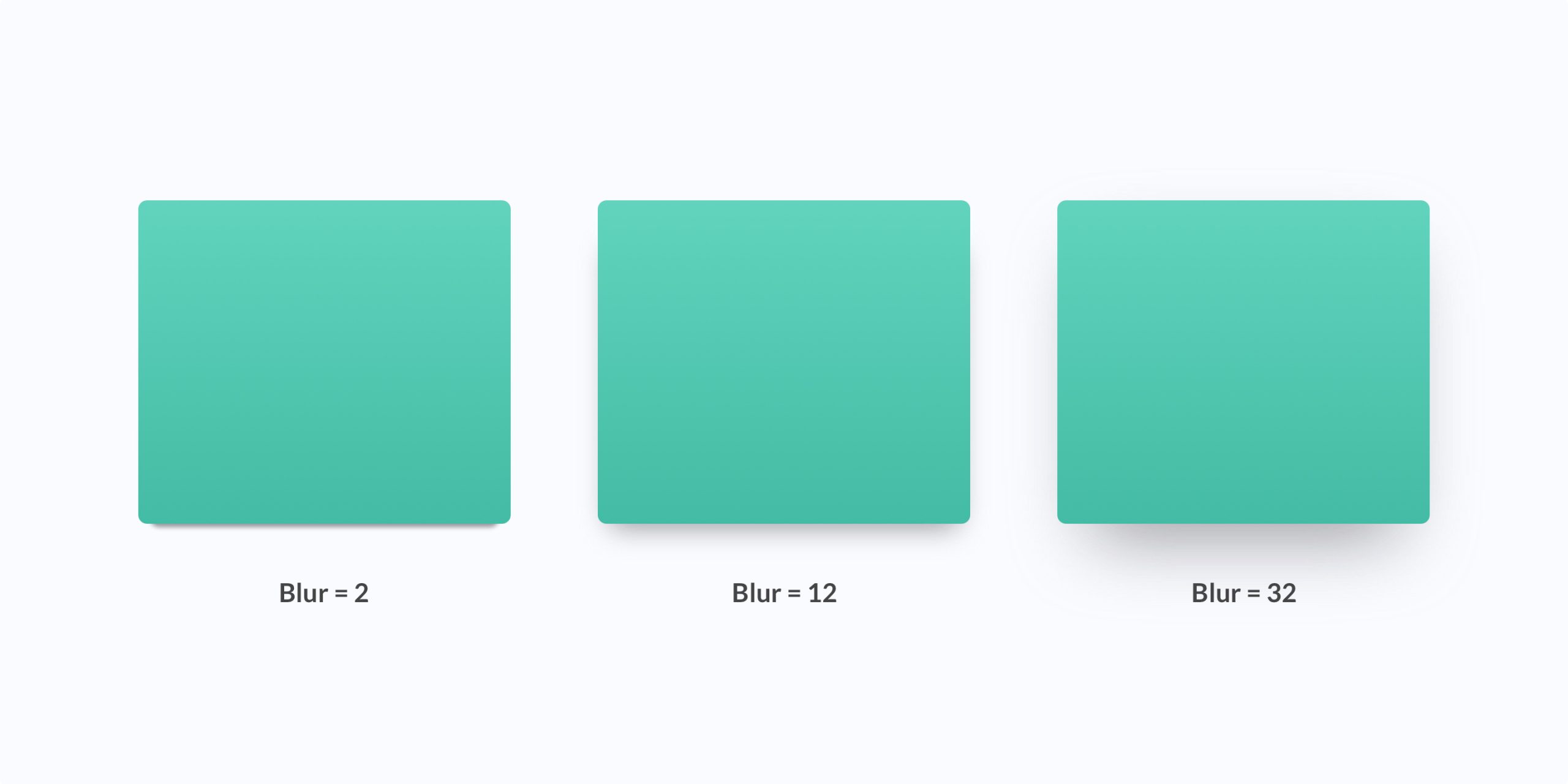 Blur explained for UI design shadows