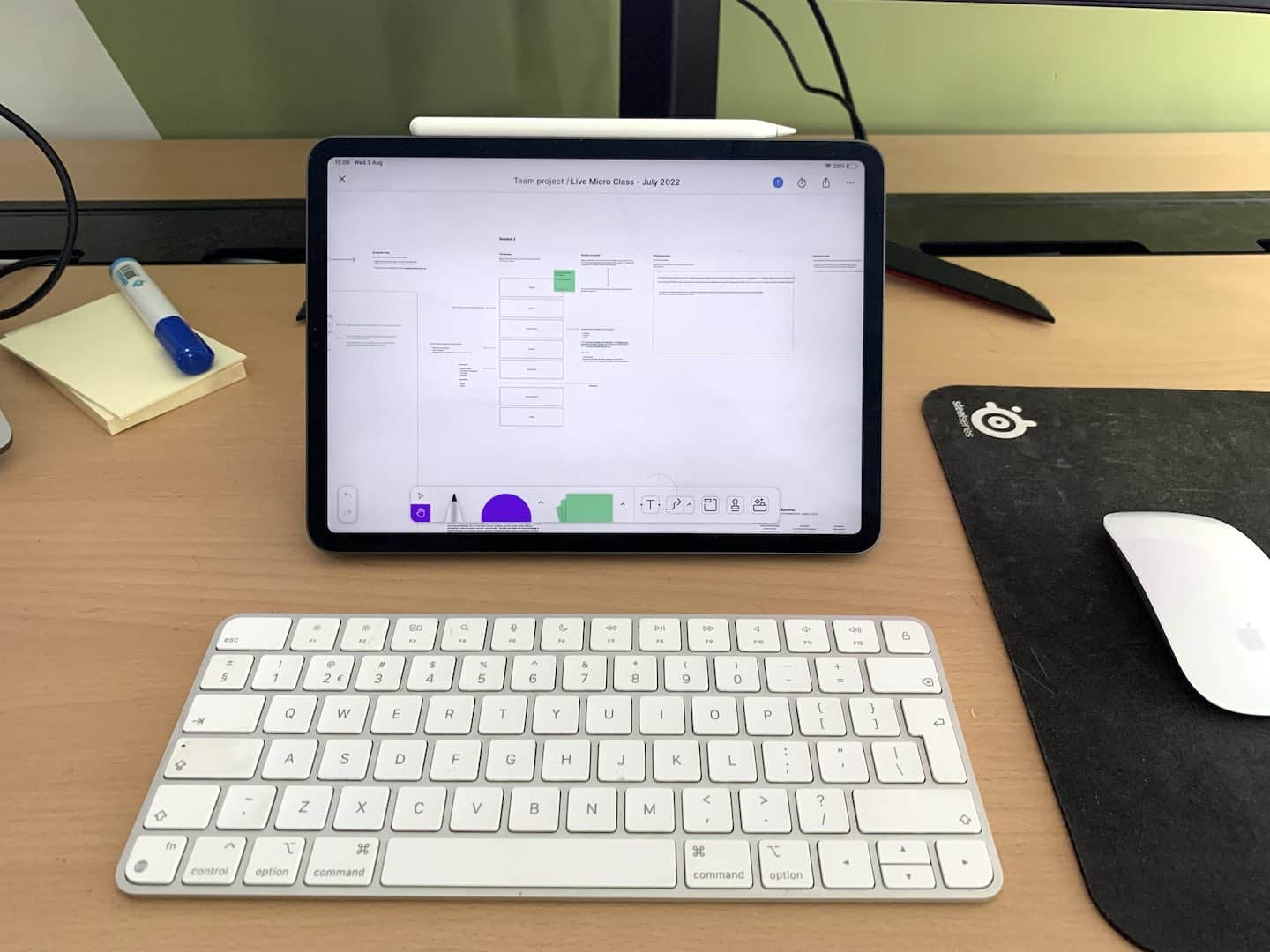 iPad setup for UI and UX design