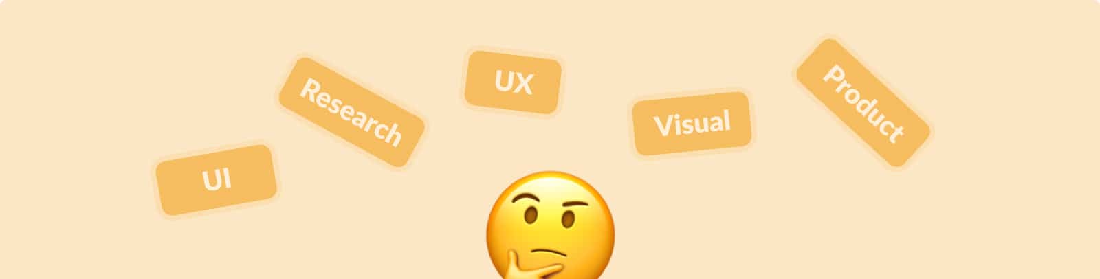Thinking face that's looking at multiple different UX roles